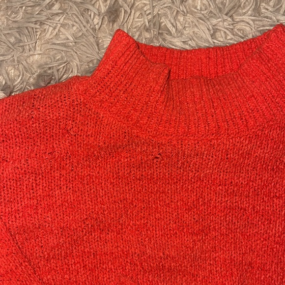 Orange Cropped Turtleneck Womens Knitted (Size M) - Picture 2 of 3